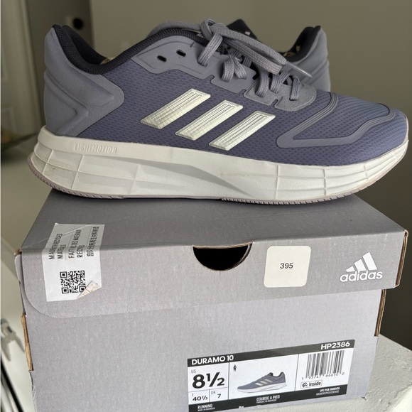 Adidas women Duramo 10 Athletic Shoes in Gray and White 🔥🔥hot shoe - Picture 1 of 6